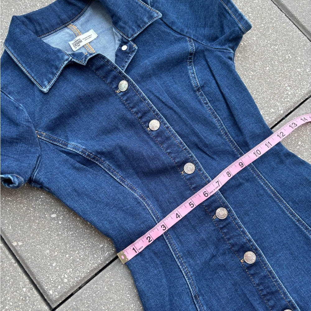 Zara Denim Button-Up Dress - Gem